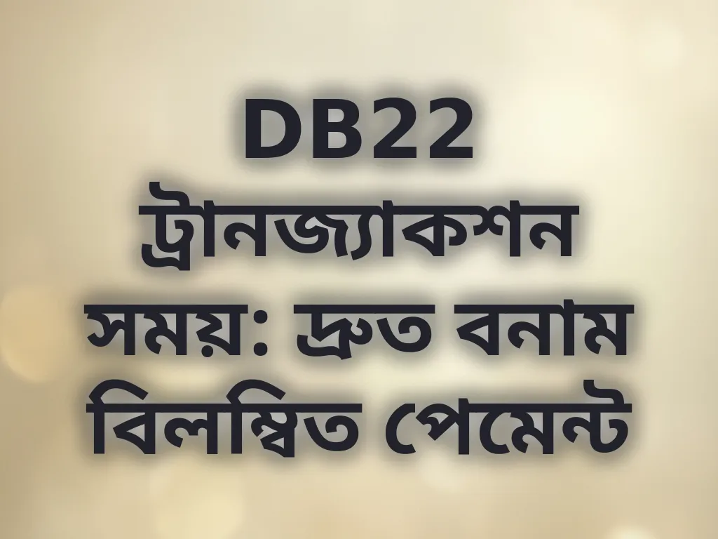 DB22 ট্রানজ্যাকশন সময়